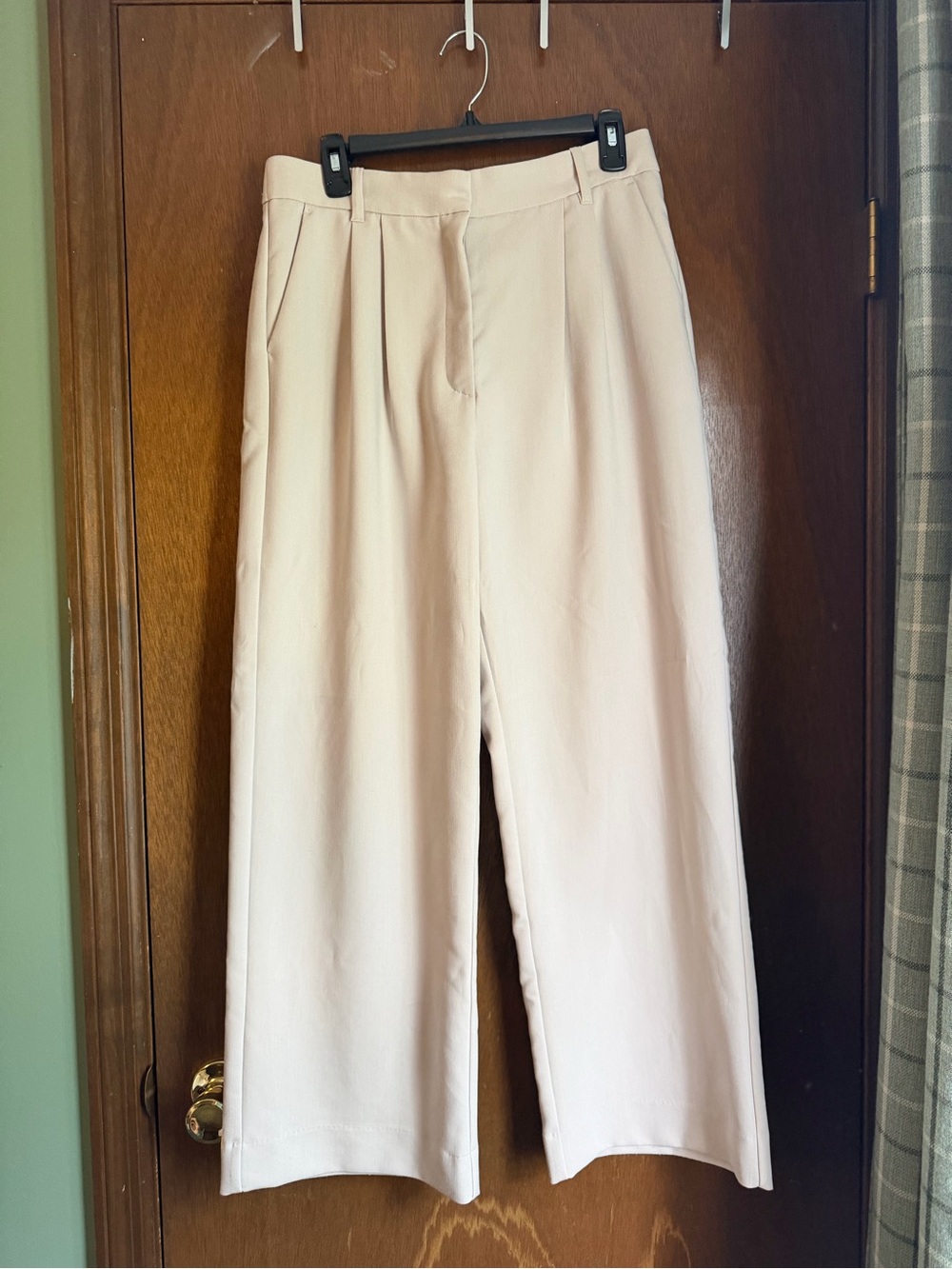Abercrombie & Fitch Sloan Wide Leg Cream/Khaki Women's Trousers